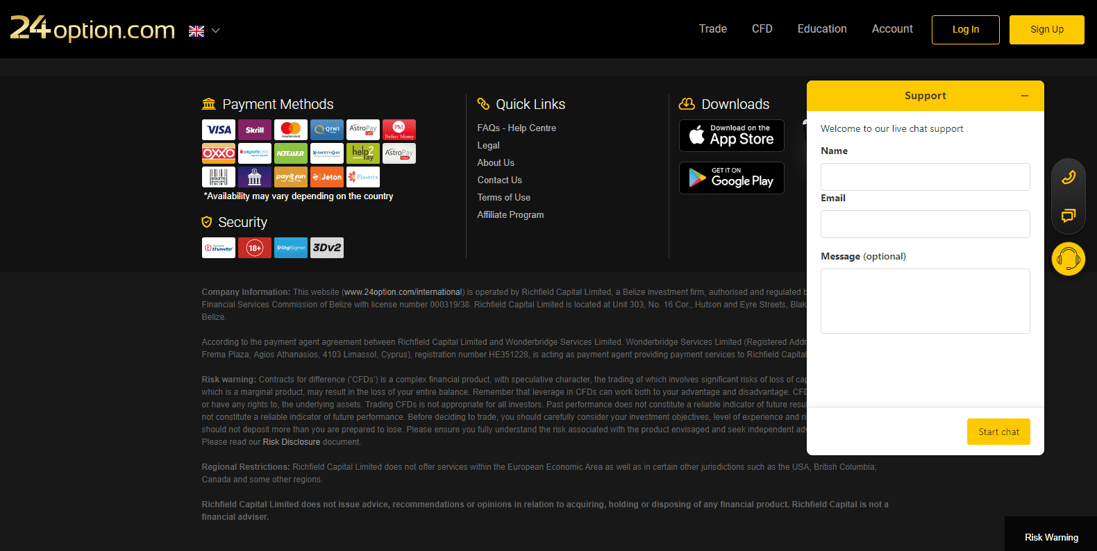 24Option Review customer support 24Option Review customer support